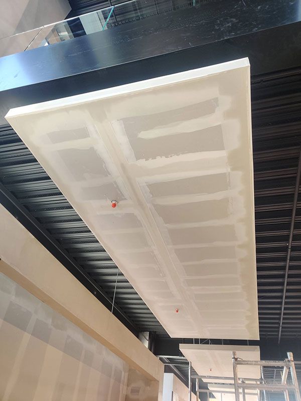 MF ceiling raft, taped and jointed
