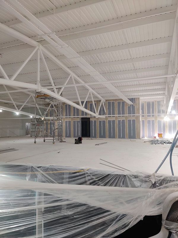 Ceiling works in progress