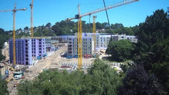 The site under construction