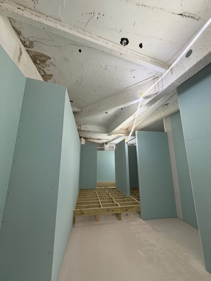 Partitions going up