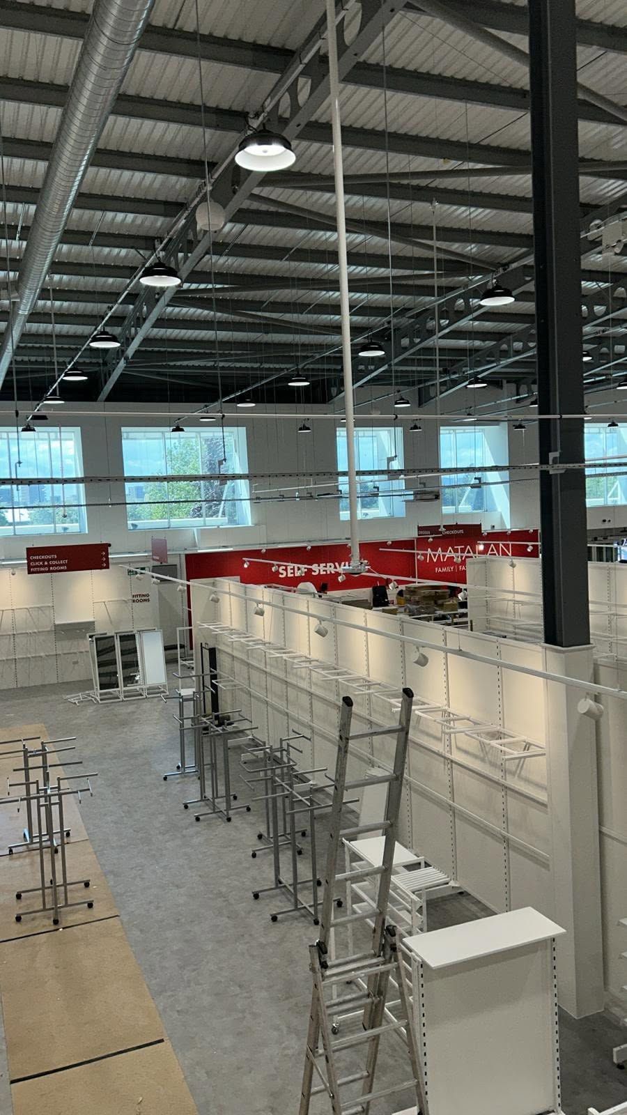 Partitions on the mezzanine level