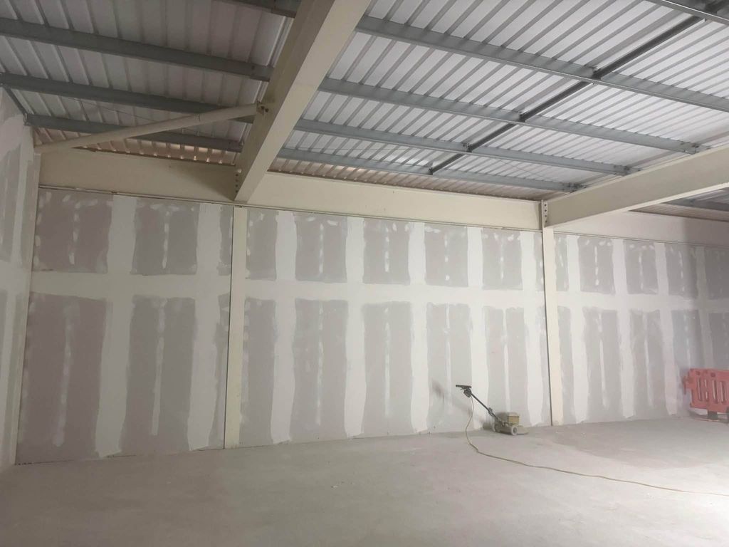 Jointed walls ready for the decorators